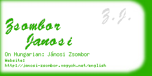 zsombor janosi business card